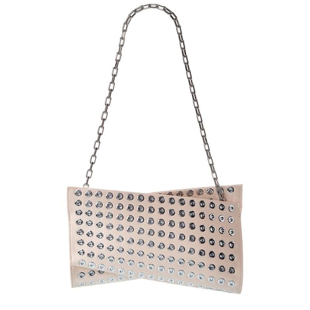 Christian Louboutin Loubitwist Satin Clutch, White - Picture 2 of 4